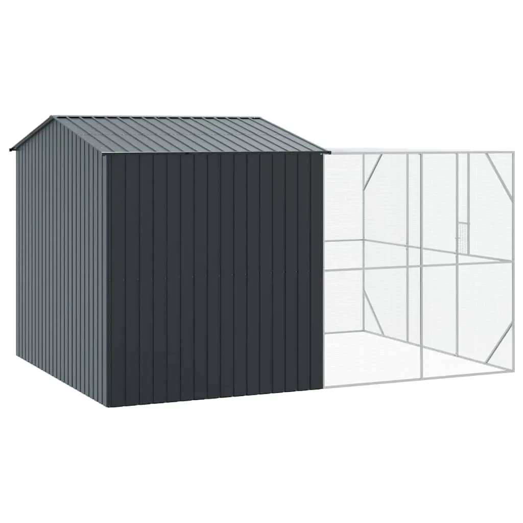 Rectangular Outdoor Bird Cage in Anthracite Galvanised Steel