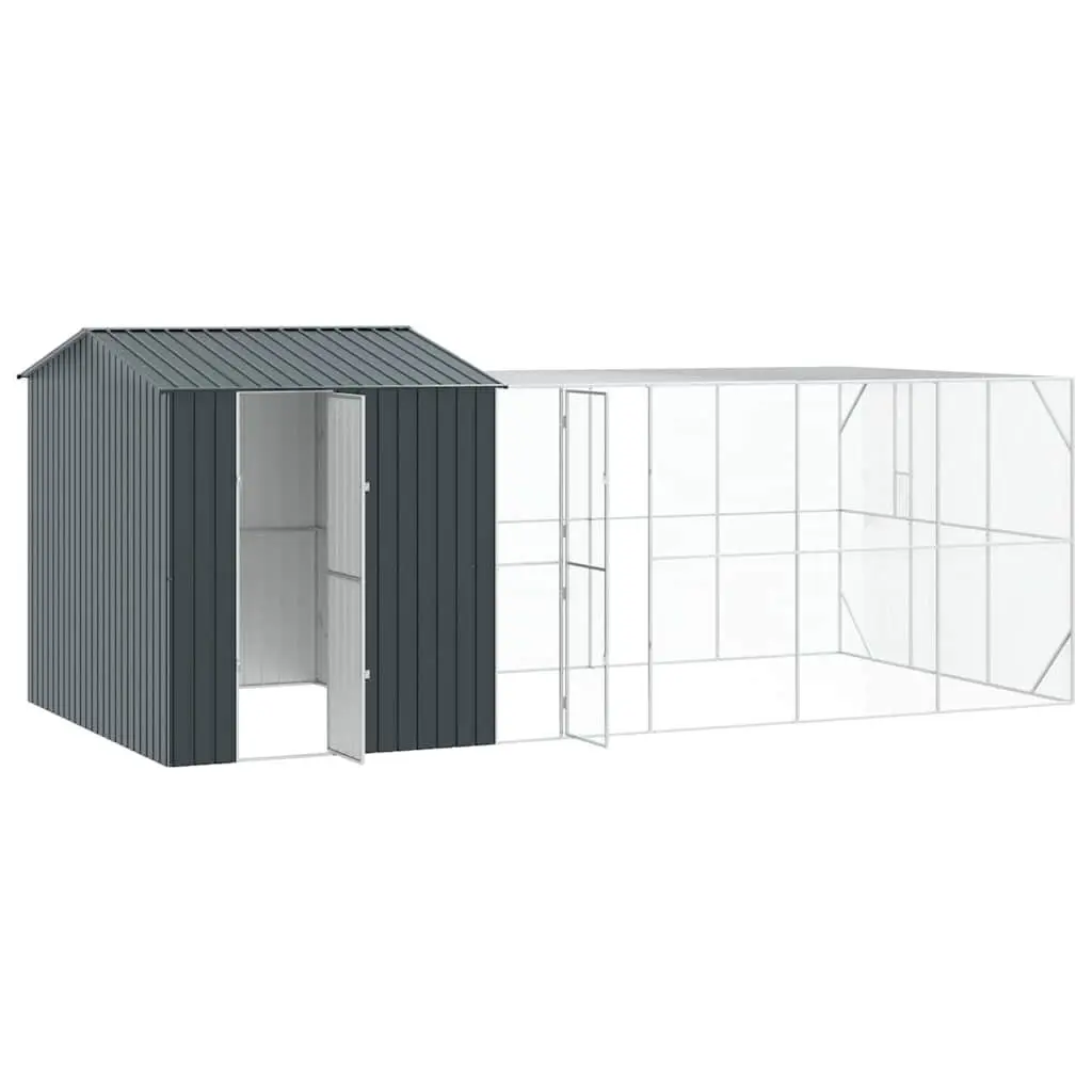 Rectangular Outdoor Bird Cage in Anthracite Steel