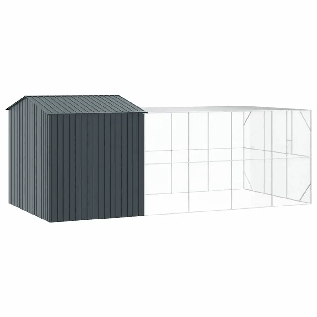 Rectangular Outdoor Bird Cage in Anthracite Steel