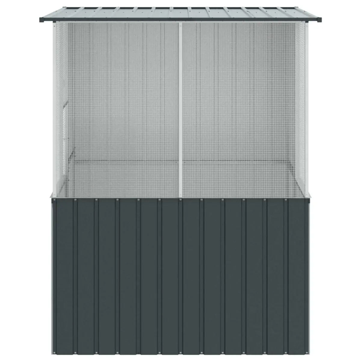 Bird Cage Outdoor Anthracite Rectangular Garden Aviary Galvanised Steel