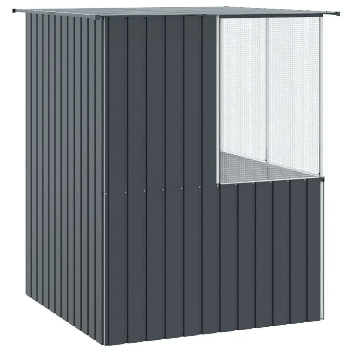 Bird Cage Outdoor Anthracite Rectangular Garden Aviary Galvanised Steel