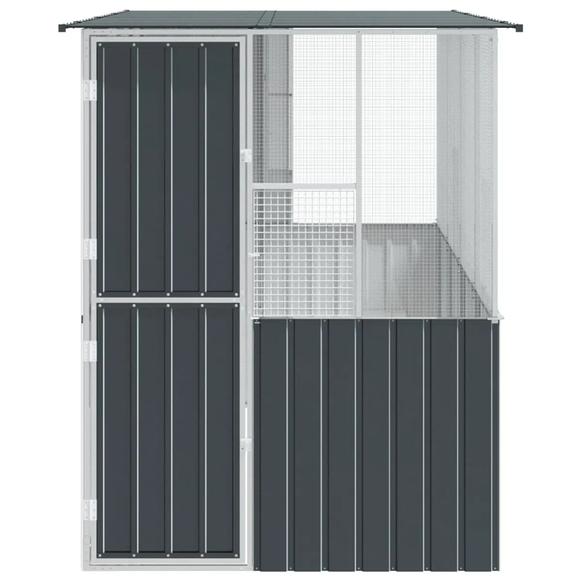 Bird Cage Galvanised Steel 165 x 318 x 200 cm Anthracite
