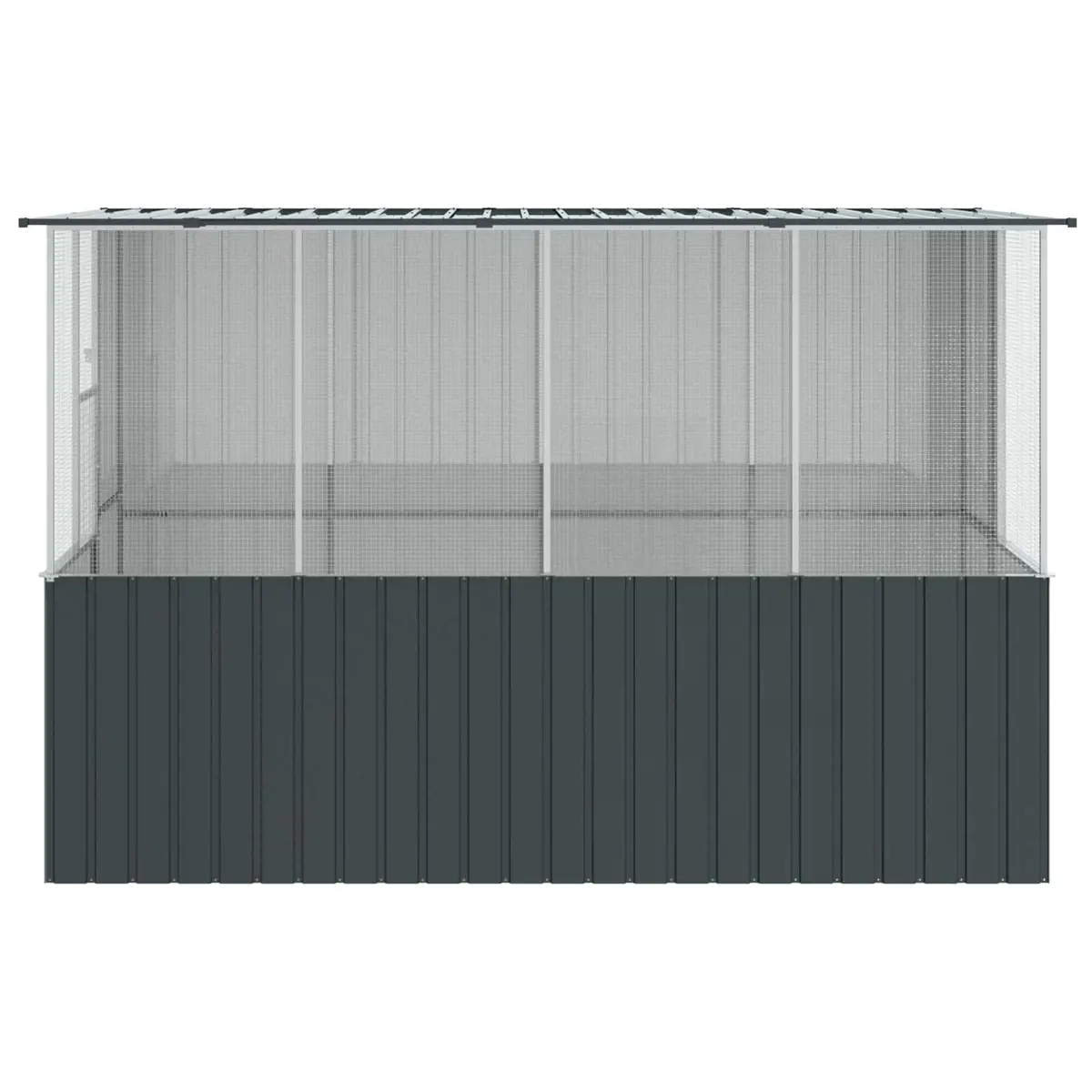 Bird Cage Galvanised Steel 165 x 318 x 200 cm Anthracite