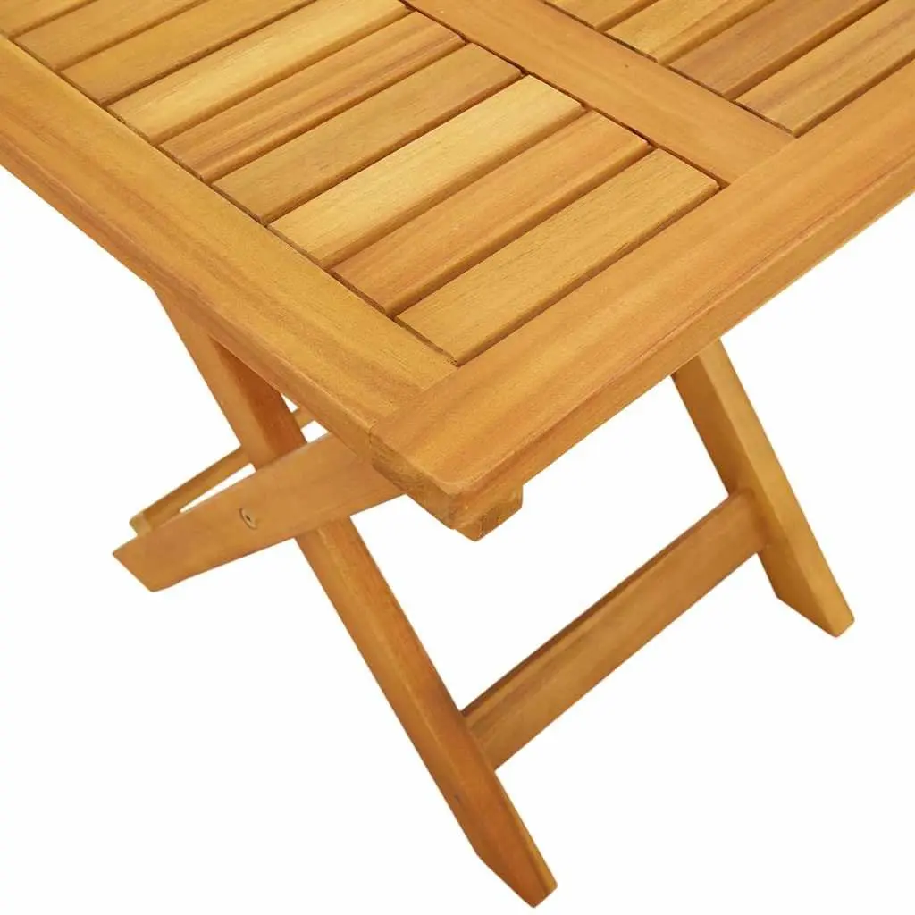 Sun Lounger Set Acacia Wood Polyester 3 pcs Brown
