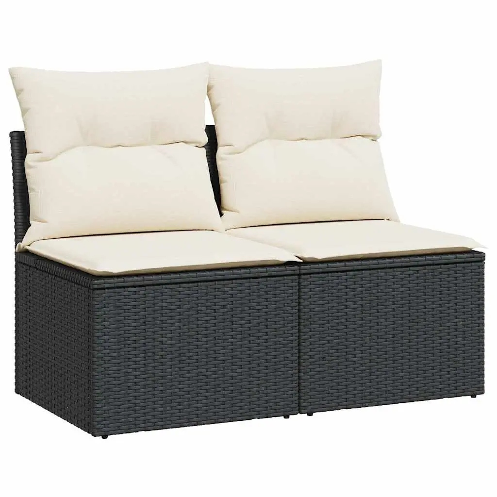 2 Piece Garden Sofa Set with Storage Cushions
