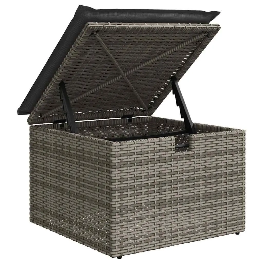 4 Piece Grey Poly Rattan Garden Sofa Set