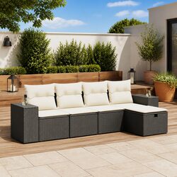 5 Piece Garden Sofa Set with Cushions for Outdoor Spaces