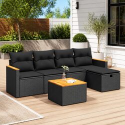6-Piece Modular Garden Sofa Set for Outdoor Spaces