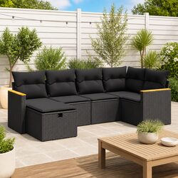 Durable 6 Piece Garden Sofa Set for Outdoor Spaces