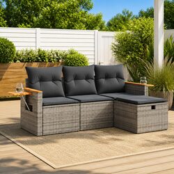 Premium 4 Piece Garden Sofa Set for Outdoor Comfort