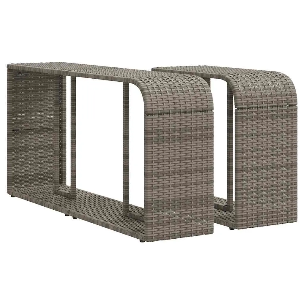 Garden Sofa Set PE Rattan 11 Piece Grey Outdoor Furniture Patio Lounge
