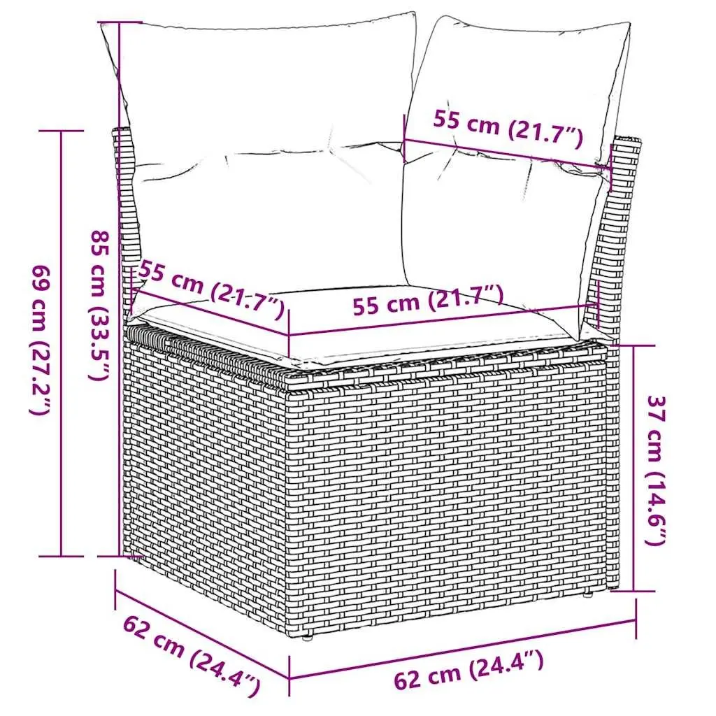 9-Piece Beige Outdoor Sofa Set with Storage