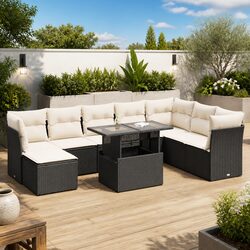9 Piece Rattan Sectional Sofa Set for Outdoor Relaxation
