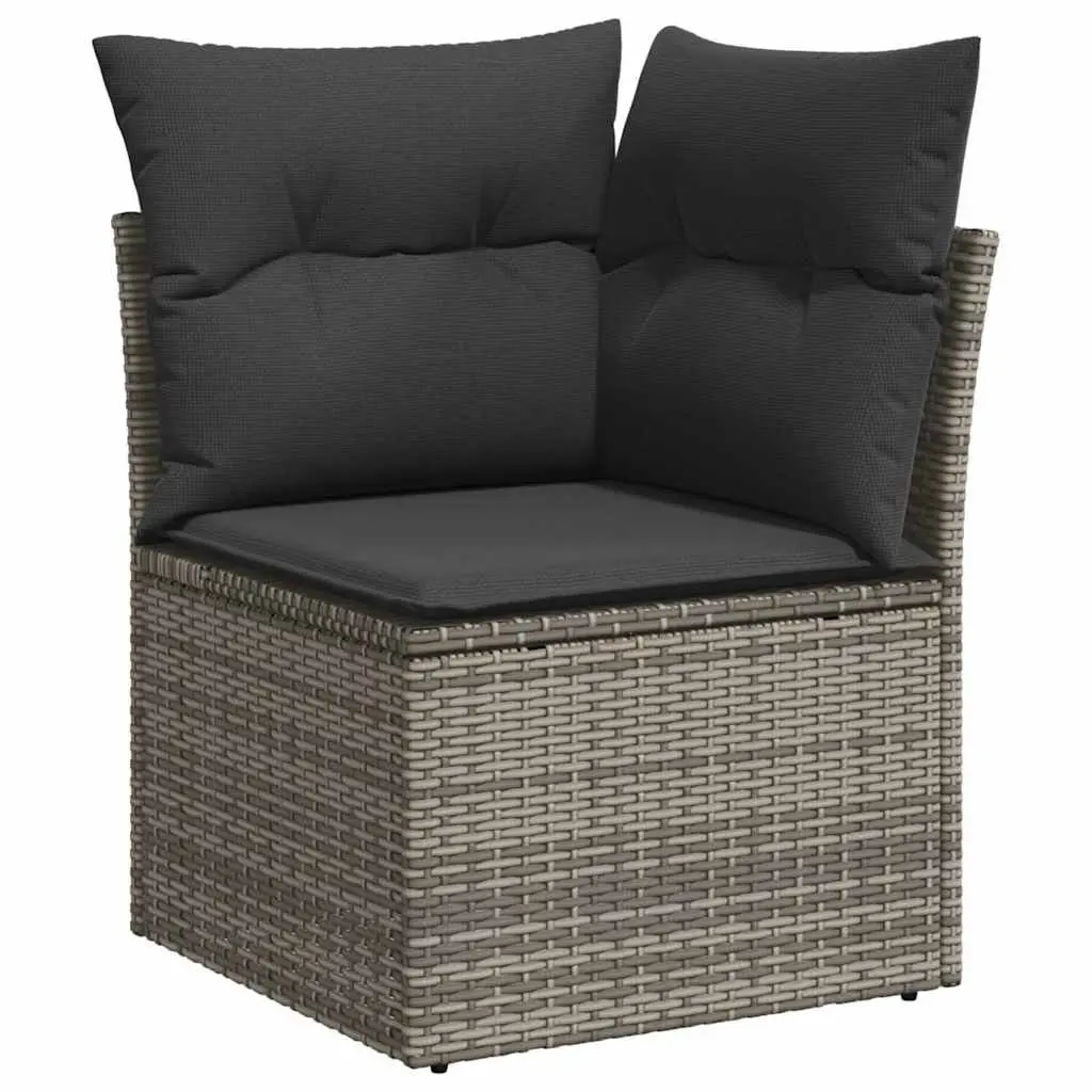 8 Piece Grey Poly Rattan Garden Sofa Set