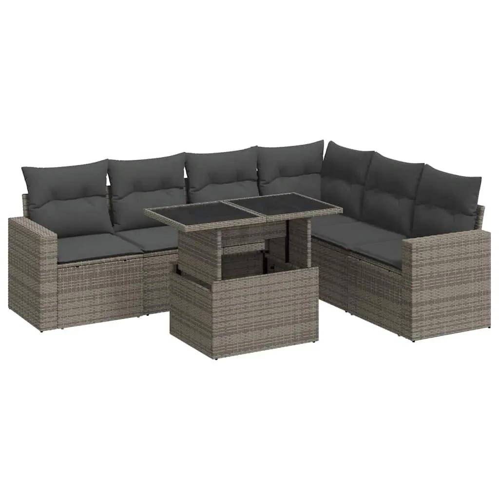 7 Piece Outdoor Patio Furniture Set with Cushions