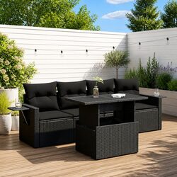 Durable 5 Piece Outdoor Garden Sofa Set with Storage