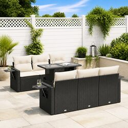 Premium 7 Piece Garden Sofa Set with Storage Cushions