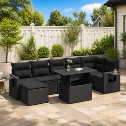 Durable 8 Piece Garden Sofa Set for Outdoor Comfort