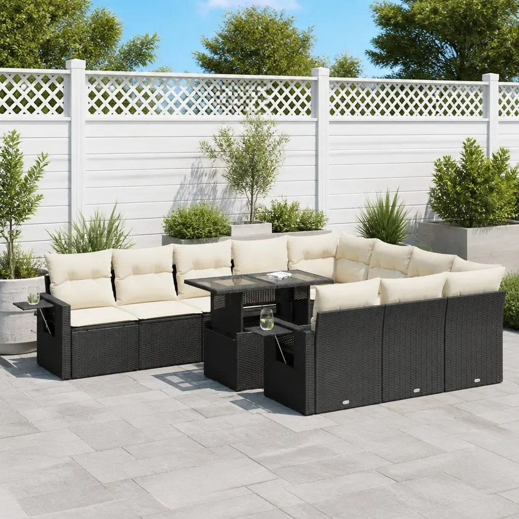 11-Piece Garden Sofa Set with Storage Cushions