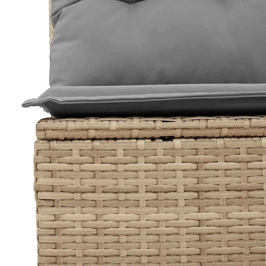 Beige 7 Piece Outdoor Garden Sofa Set with Cushions