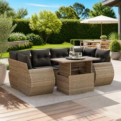 Durable 7 Piece Garden Sofa Set for Outdoor Spaces