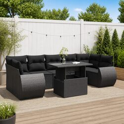 Durable 8-Piece Outdoor Garden Sofa Set with Cushions