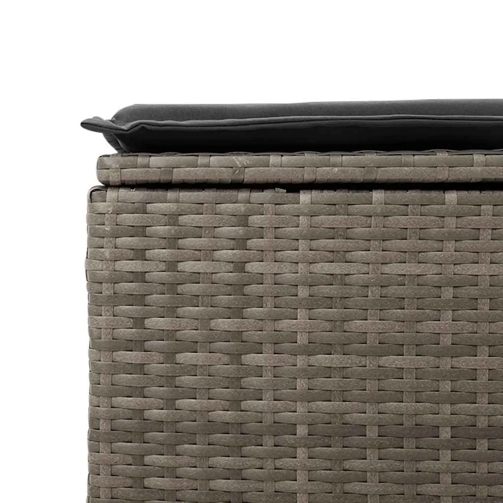 6-Piece Grey Outdoor Patio Sofa Set with Storage Cushions