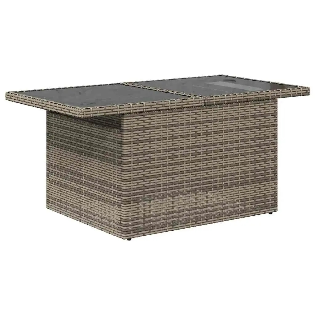 Grey Poly Rattan 5-Piece Garden Sofa Set