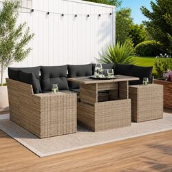 Quality 7 Piece Outdoor Garden Sofa Set with Cushions