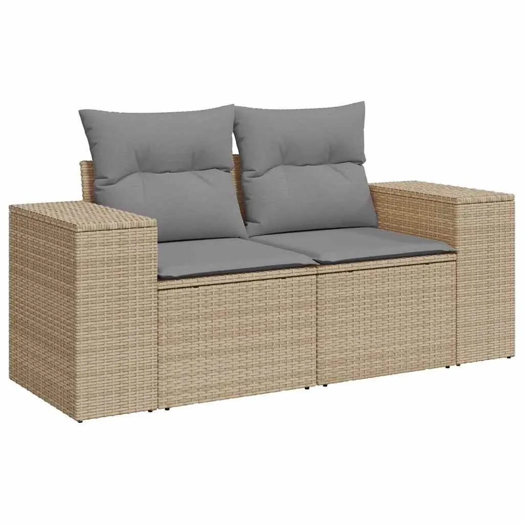 Beige 8 Piece Modular Garden Sofa Set for Outdoors