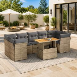 8 Piece Modular Garden Sofa Set for Outdoor Spaces