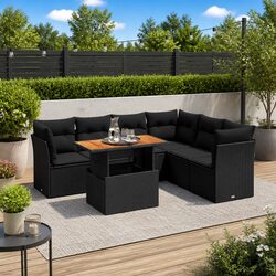 Durable 7 Piece Garden Sofa Set for Outdoor Use