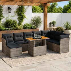 Premium 9 Piece Garden Sofa Set for Outdoor Living