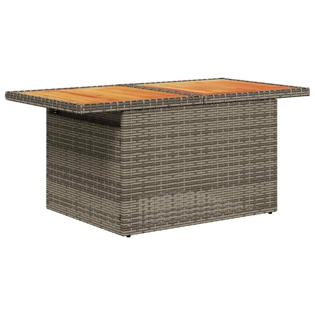 10 Piece Garden Sofa Set in Grey Poly Rattan