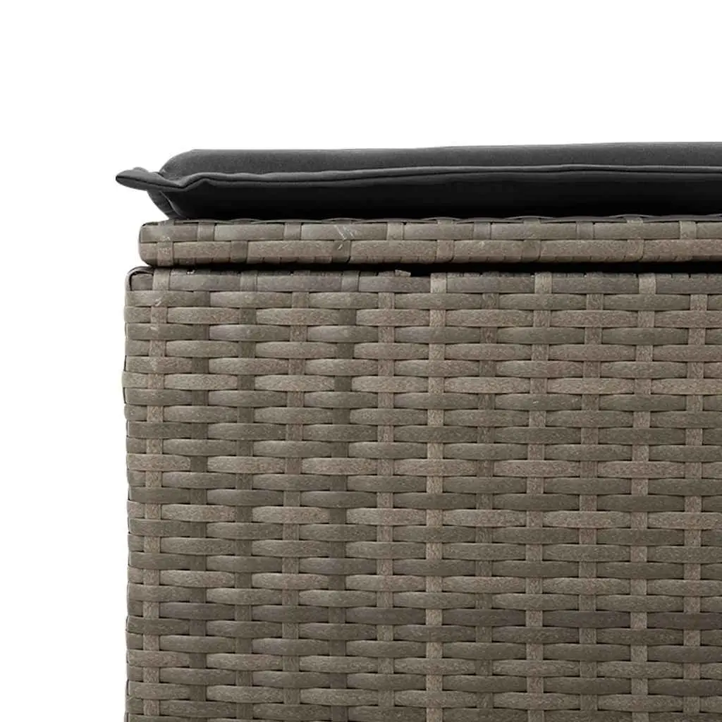 7 Piece Grey Poly Rattan Garden Sofa Set