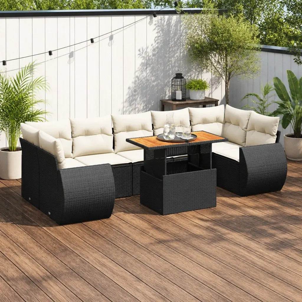 8-Piece Garden Sofa Set with Storage Functionality