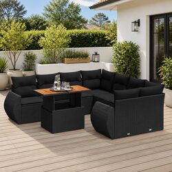 Exceptional 9 Piece Garden Sofa Set for Outdoor Relaxation