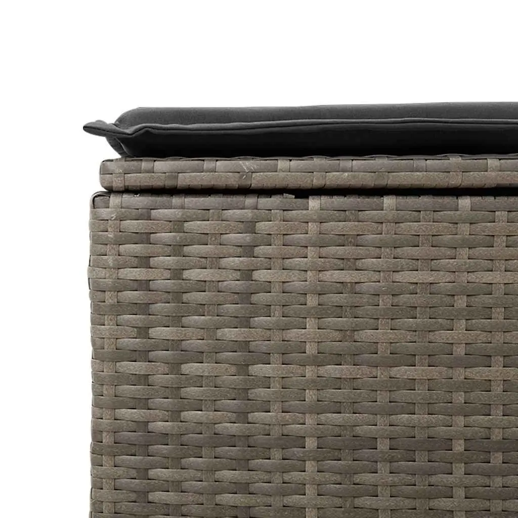 Garden Sofa Set PE Rattan 6 Piece Modular Outdoor Furniture Grey