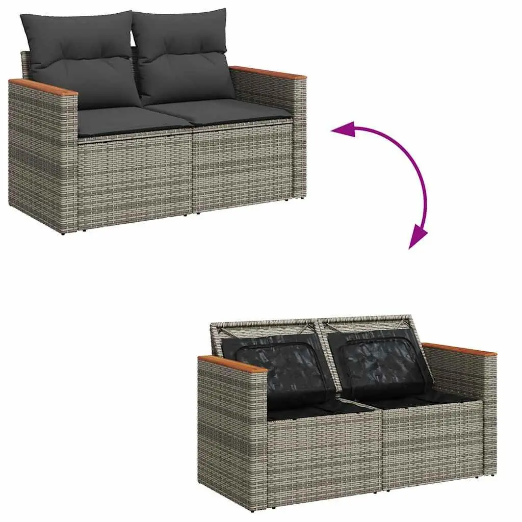 6 Piece Outdoor Sofa Set with Storage