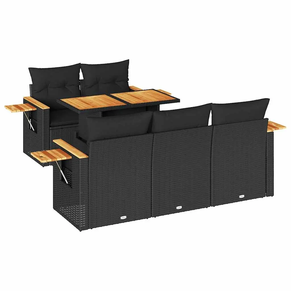 6-Piece Garden Sofa Set with Cushions