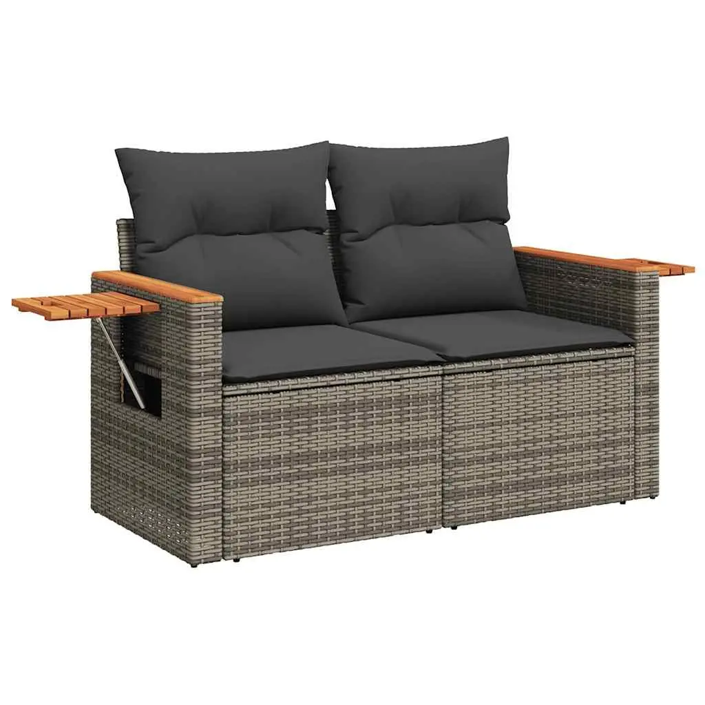 6-Piece Modular Garden Sofa Set in Grey