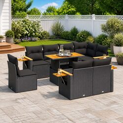 Premium 9 Piece Garden Sofa Set for Outdoor Comfort