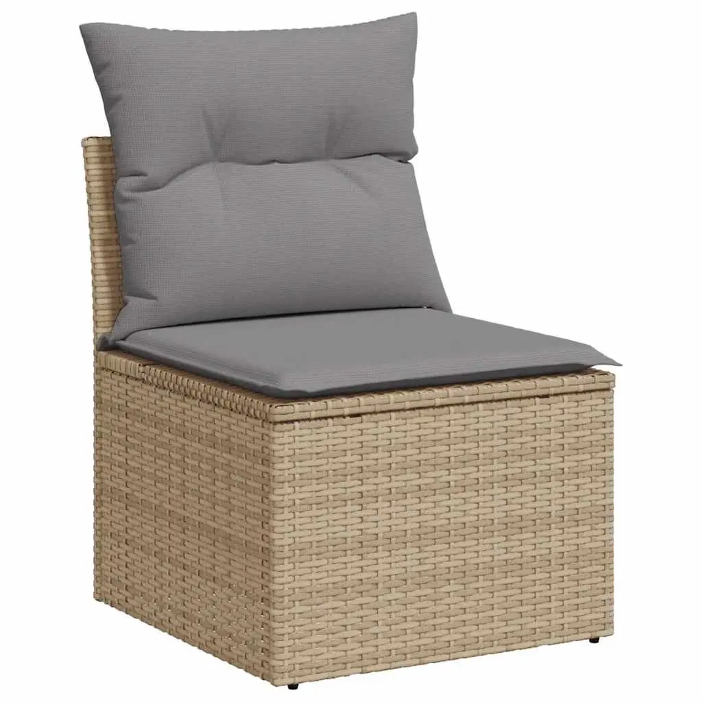 8 Piece Modular Garden Sofa Set with Storage in Beige