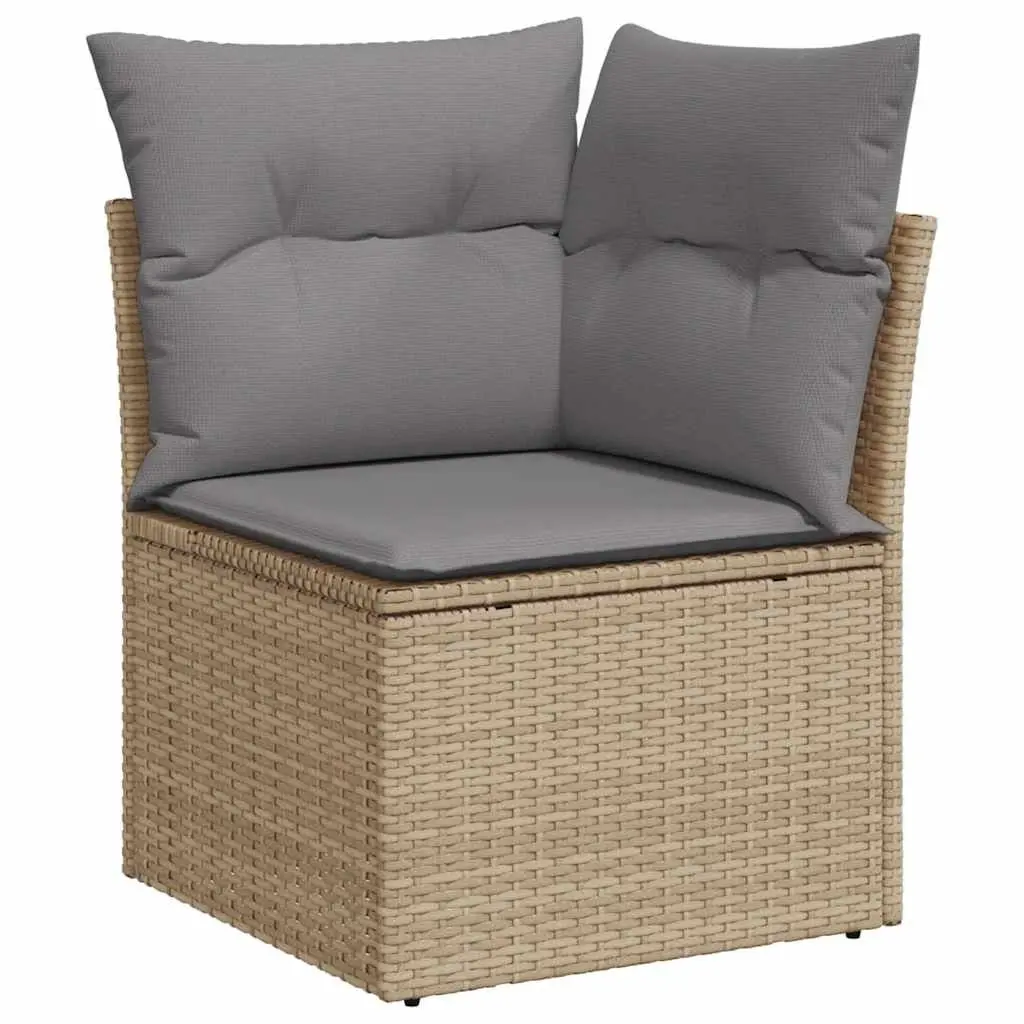 8 Piece Modular Garden Sofa Set with Storage in Beige