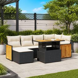 Durable 7 Piece Outdoor Garden Sofa Set with Storage