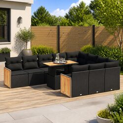Premium 11 Piece Modular Garden Sofa Set with Cushions