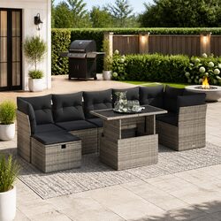 Durable 8 Piece Garden Sofa Set for Outdoor Spaces