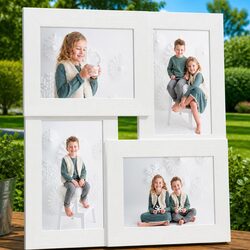 Collage Photo Frame 4x 13x18cm Picture Display White Modern Wall Decor