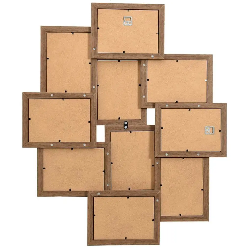 Collage Photo Frame Hard PS MDF 13x18 cm Brown