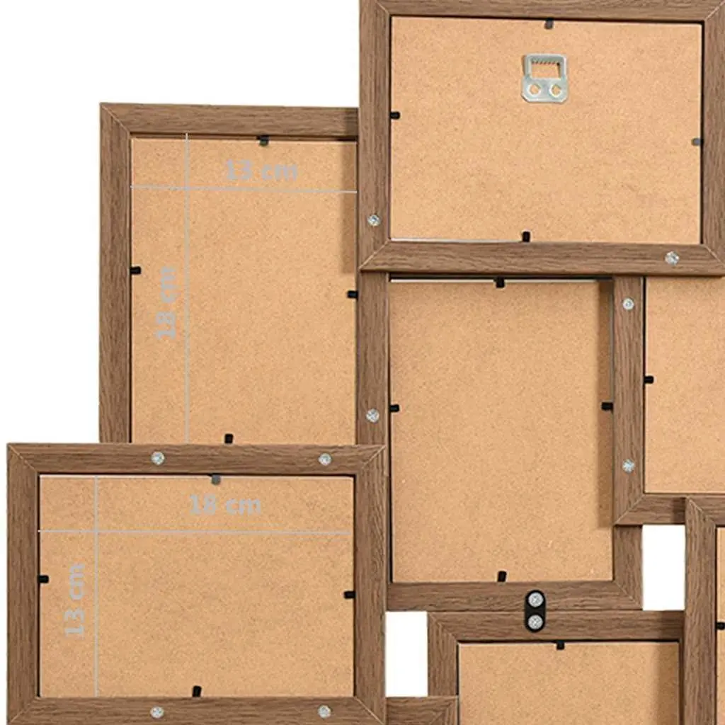 Collage Photo Frame Hard PS MDF 13x18 cm Brown